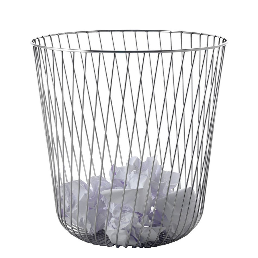 A Tempo Wire Paper Basket by A di Alessi Waste Basket Alessi   