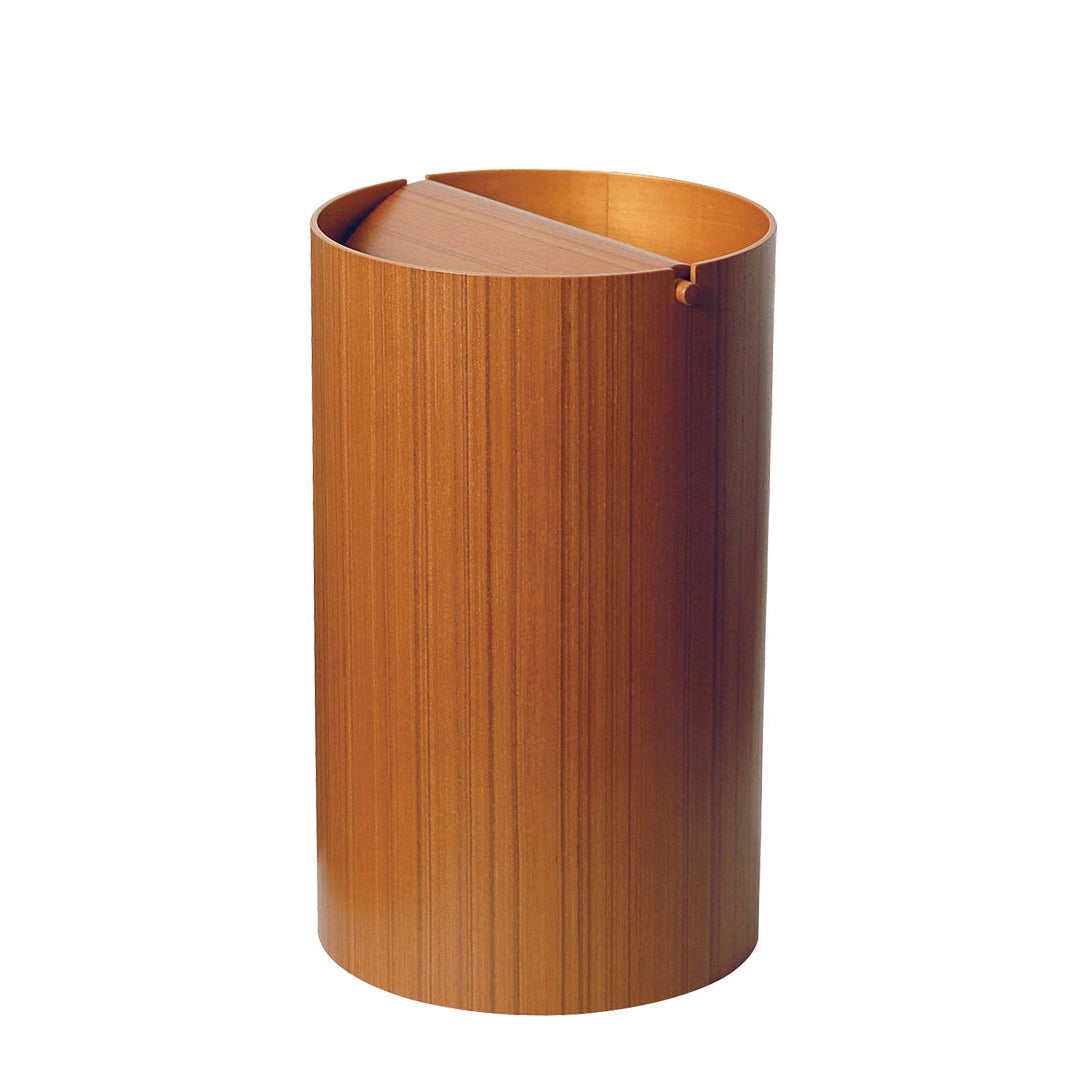 Waste Basket with Lid by Saito Wood Waste Basket Saito Wood Large Ayous